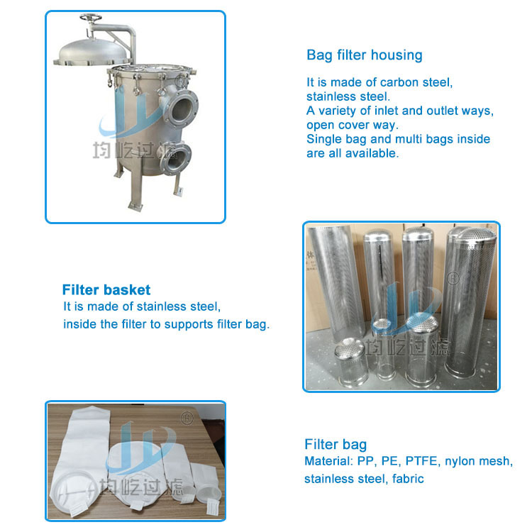 Chinese Factory 316L Stainless Steel Multi Bag Filter For Solid-liquid Separation