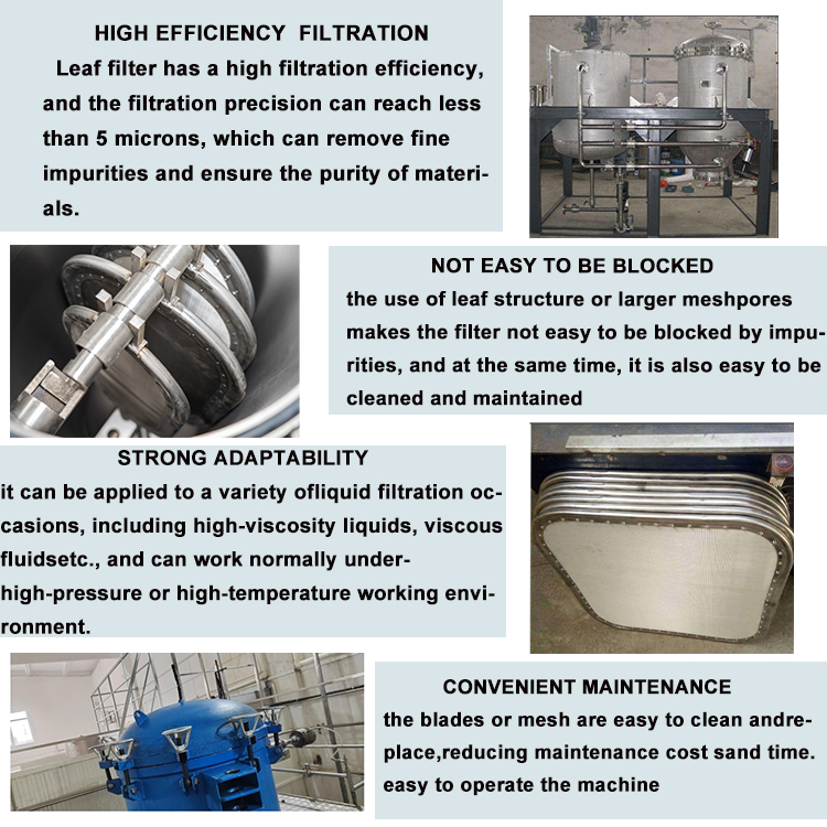 Vibrating Slagging Discharge Carbon Steel Vertical Leaf Filter For Chemical Industry