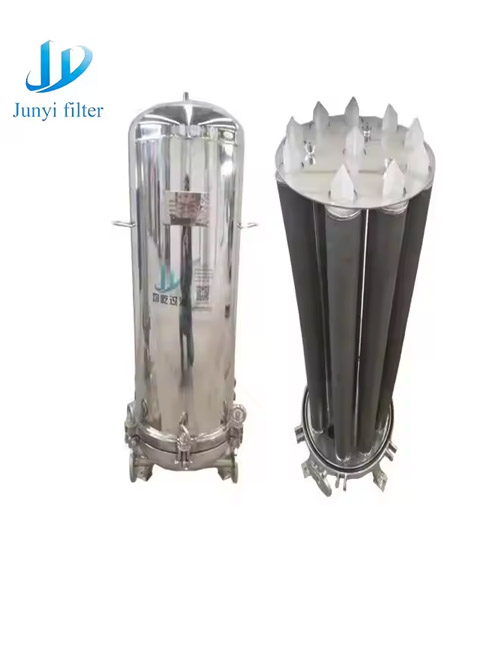 SS 304 316 Multi Cartridge Filter Housing Titanium Rod Filter for Electroplating Industry